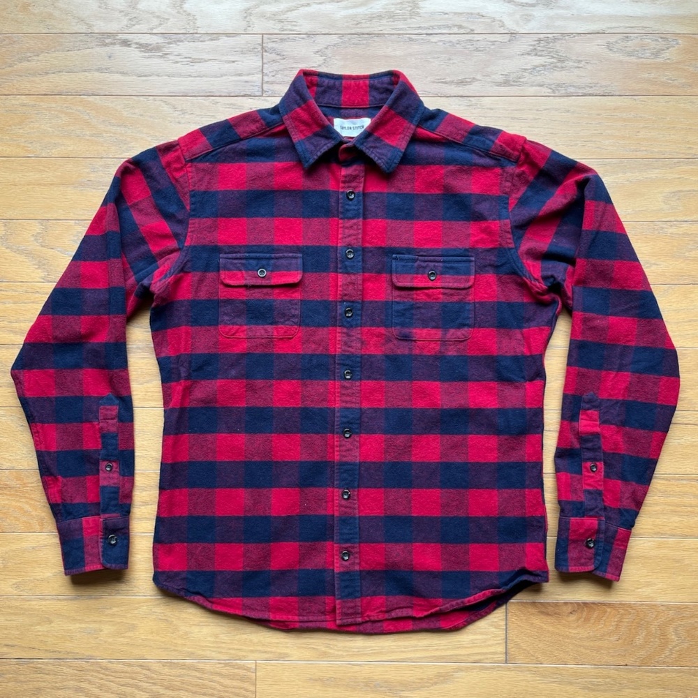 Taylor Stitch Yosemite Shirt in Red Buffalo Plaid Size 40